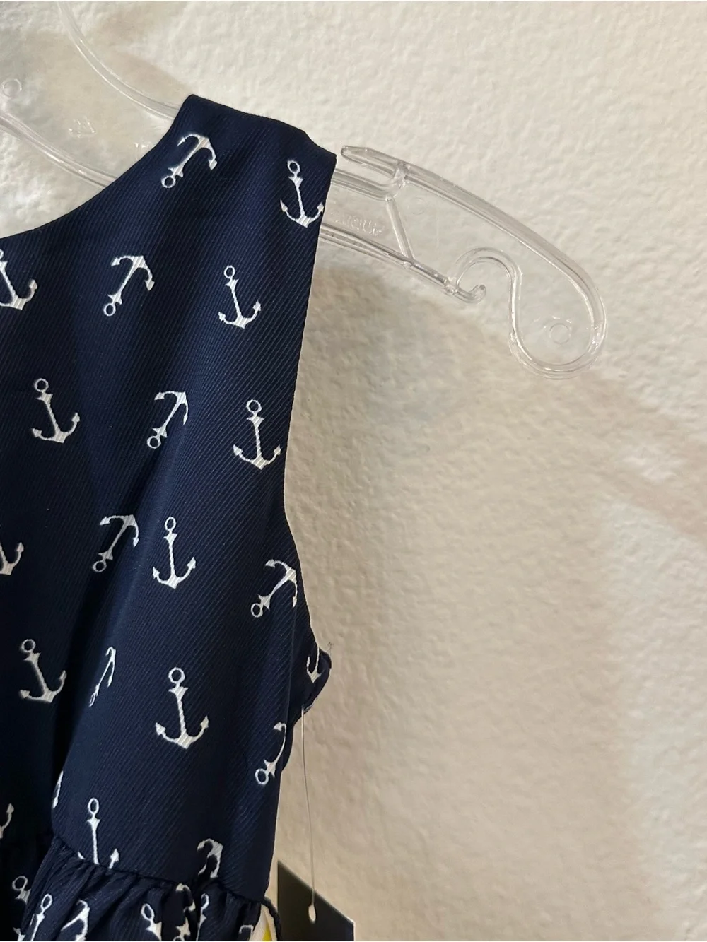 Ralph Lauren Baby Navy Anchor Print Twill Dress Size 12M